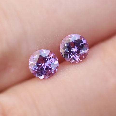 1.19cts Unheated Lavender Sapphire Pair
