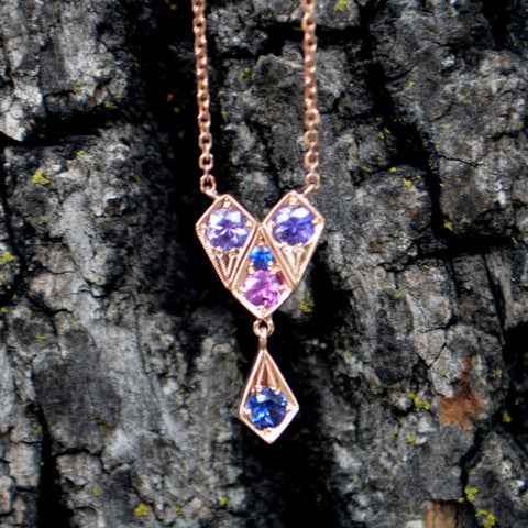 All Sapphire (Kite Style Pendant)