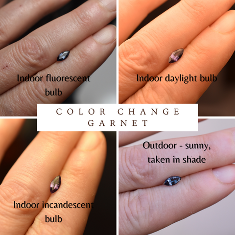 Color change garnet color change