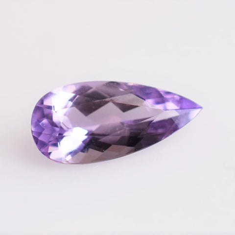 Elongated pear-shaped lavender Vietnamese spinel