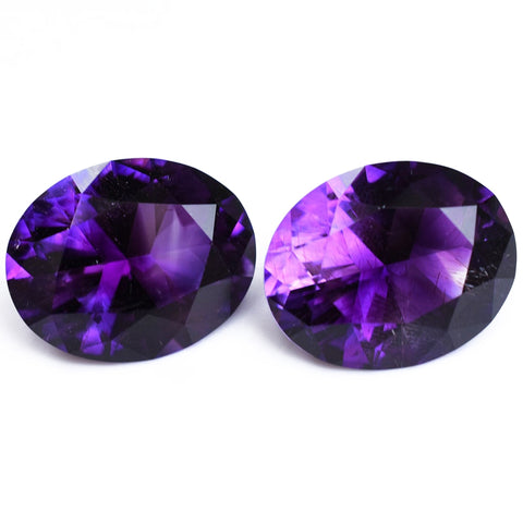 Huge Unheated Moroccon Amethyst Pair