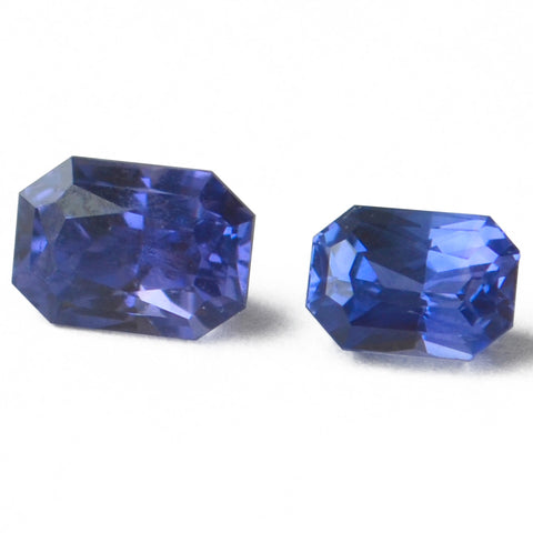 Two Sapphires -- smaller gem is more valuable due to less purple
